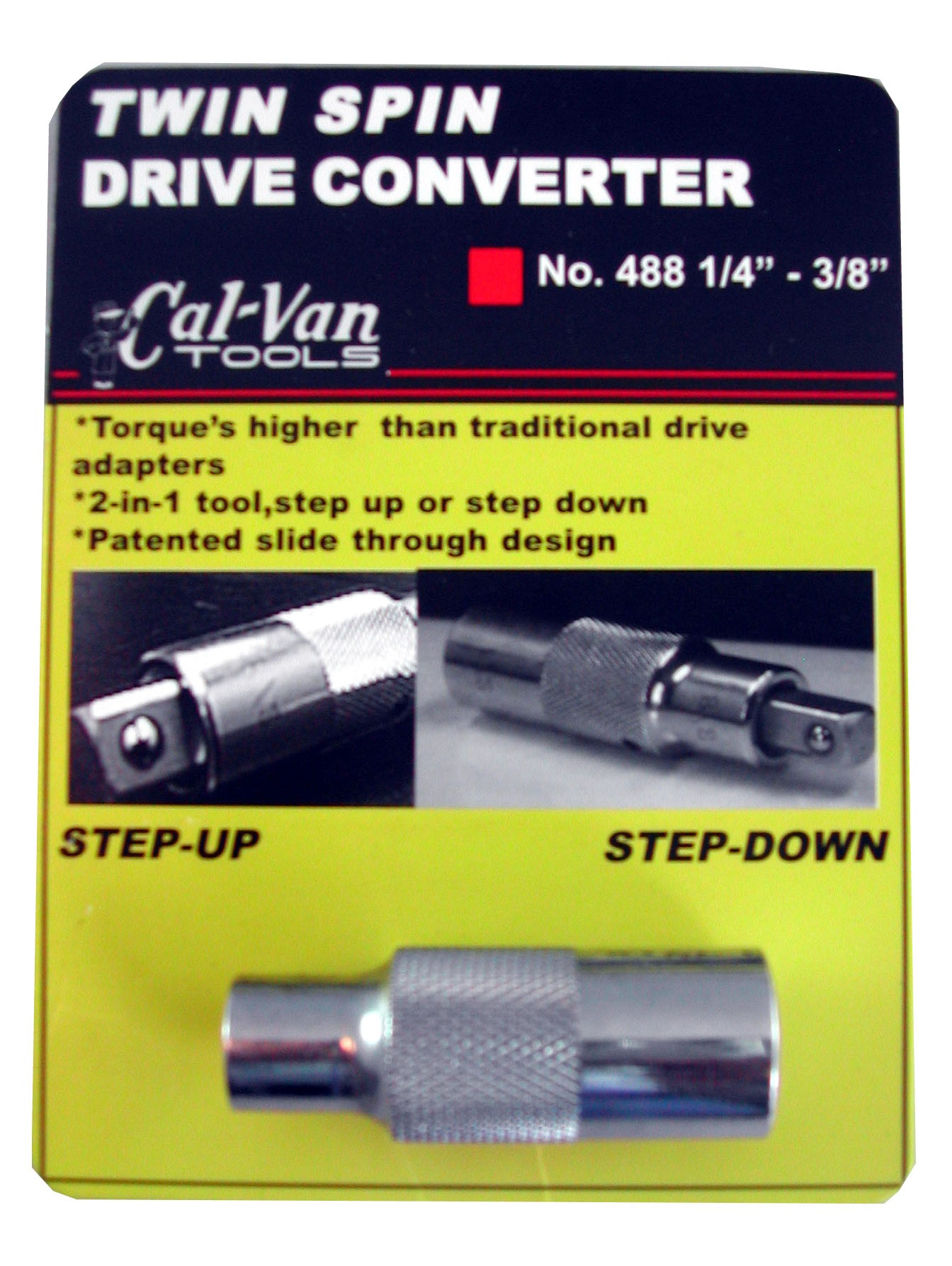 CALVAN TOOLS TWIN SPIN DRIVE CONVERTER 1/4 - 3/8" CV488