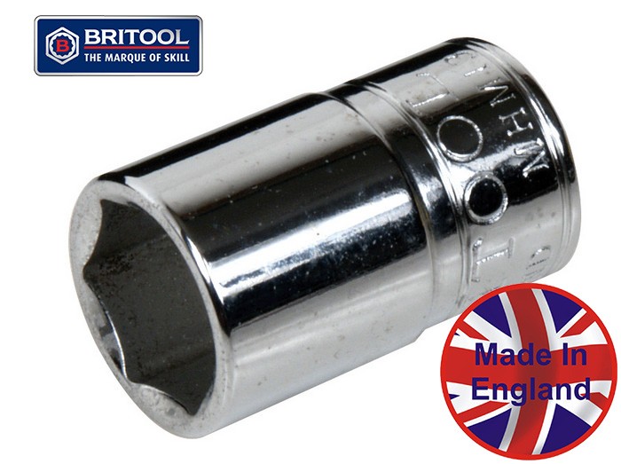 BRITOOL ENGLAND SOCKET 3/8" SQ DR 14MM HEXAGON PROFILE MHM14A MADE IN UK!