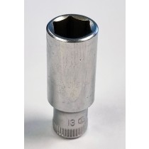 13MM 1/4" DRIVE DEEP SOCKET - 6-POINT FROM GENIUS TOOLS - 225213