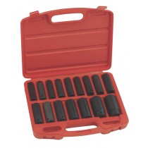 16 PIECE 1/2"SD AF DEEP IMPACT SOCKET SET IN CASE FROM GENIUS TOOLS