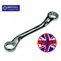 BRITOOL ENGLAND SHORT SERIES AF SWAN NECK RING SPANNER / WRENCH 3/8" x 7/16"