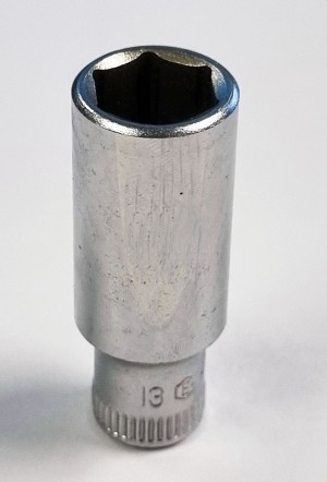 12MM 1/4" DRIVE DEEP SOCKET - 6-POINT FROM GENIUS TOOLS - 225212