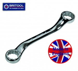 BRITOOL ENGLAND SHORT SERIES METRIC SWAN NECK RING SPANNER / WRENCH 14MM X 15MM